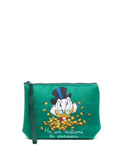 Mc2 Saint Barth X Disney Aline Clutch Bag In Green