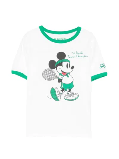 Mc2 Saint Barth Kids' X Disney Dean Round-neck T-shirt In White