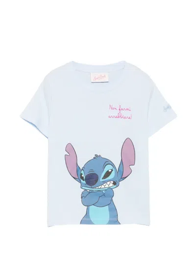 Mc2 Saint Barth Kids' X Disney Elly Graphic-print T-shirt In Blue