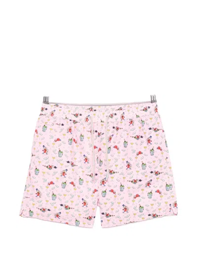 Mc2 Saint Barth X Disney Graphic-print Swim Shorts In Pink