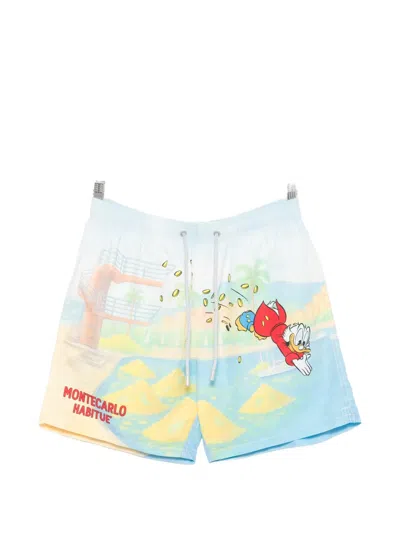 Mc2 Saint Barth X Disney Gustavia Patterned Swim Shorts In Multi