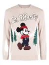 Mc2 Saint Barth X Disney Heron Crew-neck Sweater In Neutral
