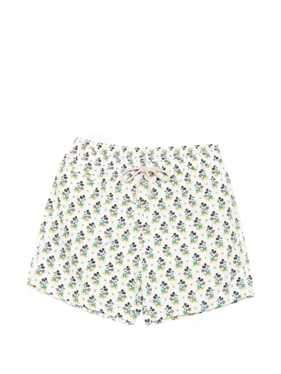 Mc2 Saint Barth X Disney Lighting Micro Fantasy Swim Shorts In White