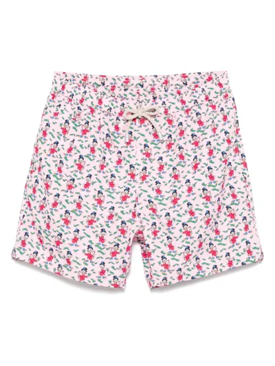 Mc2 Saint Barth X Disney Lighting Swim Shorts In Pink