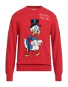 Mc2 Saint Barth X Disney Man Sweater Red Size L Wool, Viscose, Cashmere, Polyamide In Red