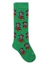Mc2 Saint Barth Green Socks For Boy With Micky Mouse In Green