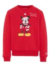 Mc2 Saint Barth X Disney Mickey Mouse-print Sweatshirt In Red