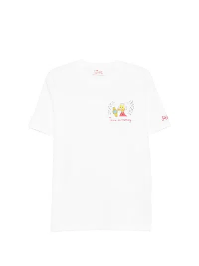 Mc2 Saint Barth X Disney Portofino Print-detail T-shirt In White
