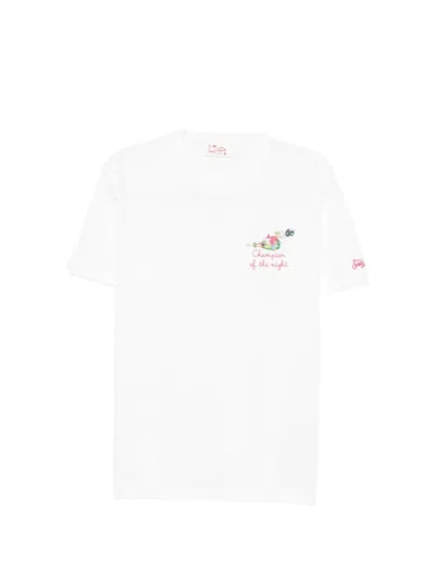 Mc2 Saint Barth X Disney Portofino Round-neck T-shirt In White