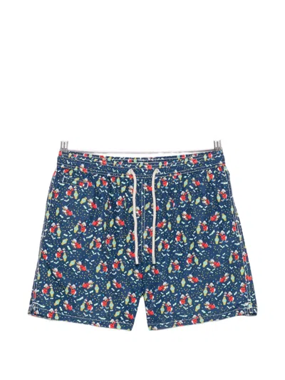 Mc2 Saint Barth X Disney Scrooge Mcduck-print Swim Shorts In Blue