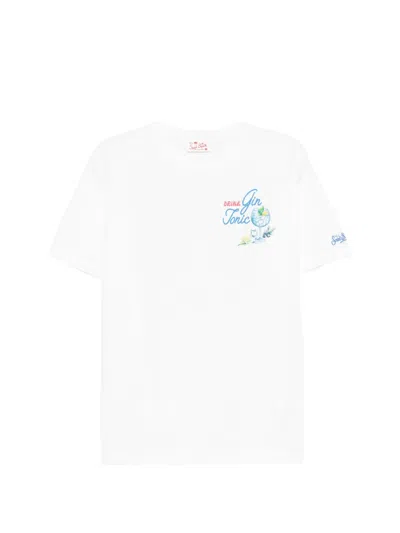 Mc2 Saint Barth X Gin Portland Print-detail T-shirt In White