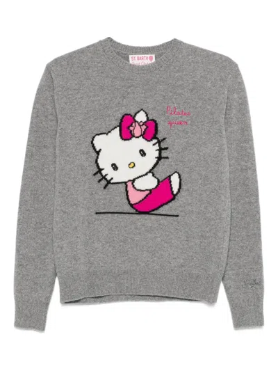 Mc2 Saint Barth X Hello Kitty New Queen Sweater In Gray
