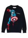 Mc2 Saint Barth X Marvel Captain America Jumper In Black