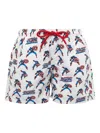 Mc2 Saint Barth X Marvel Captain America Print Swim Shorts In Multi