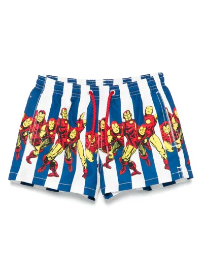 Mc2 Saint Barth Kids' X Marvel Haiti Swim Shorts