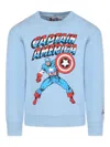 Mc2 Saint Barth X Marvel Printed Sweatshirt In Blue
