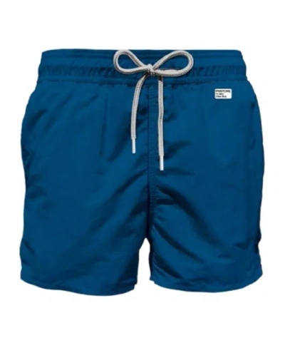Mc2 Saint Barth X Pantone Appliqué-detail Swim Shorts In Blue