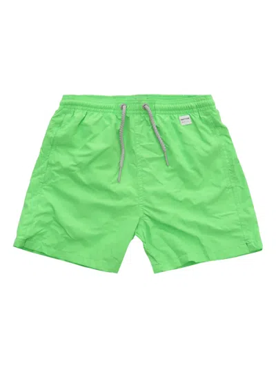 Mc2 Saint Barth Kids' X Pantone Drawstring Swim Shorts In Green