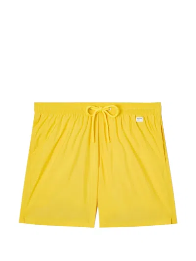 Mc2 Saint Barth X Pantone Drawstring Swim Shorts In Yellow