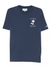 Mc2 Saint Barth X Peanuts Arnott Embroidered T-shirt In Blue