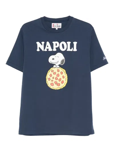 Mc2 Saint Barth X Peanuts Arnott Napoli-print T-shirt In Blue