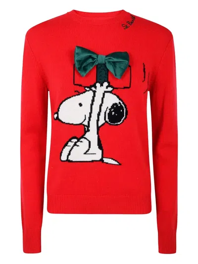 MC2 SAINT BARTH X PEANUTS BOW PATCH SWEATER