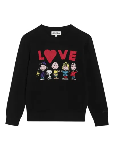 Mc2 Saint Barth X Peanuts Crew-neck Sweater In Black