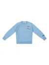 Mc2 Saint Barth X Peanuts Embroidered Long-sleeved Sweater In Blue