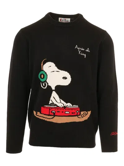 Mc2 Saint Barth X Peanuts Heron Sweater In Black