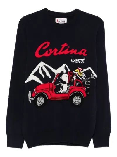 Mc2 Saint Barth X Peanuts Heron Sweater In Black