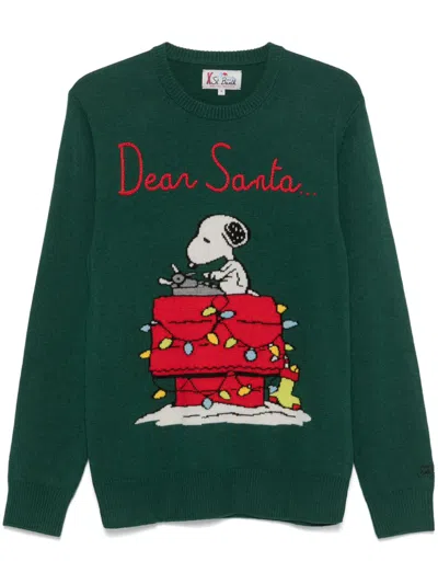 Mc2 Saint Barth X Peanuts Heron Sweater In Green