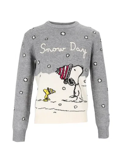 Mc2 Saint Barth New Queen C Peanuts Snow Day 15 M Emb In Gray