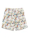 Mc2 Saint Barth X Peanuts Jean Swim Shorts In White