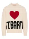 Mc2 Saint Barth X Peanuts Kyla Heart-embroidered Jumper In Neutral