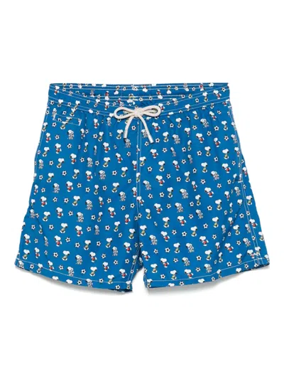Mc2 Saint Barth X Peanuts Lighting Swim Shorts In Blue