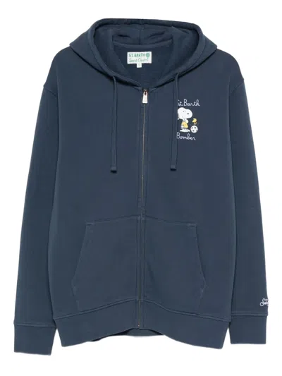 Mc2 Saint Barth X Peanuts Mercer Zip-up Hoodie In Blue