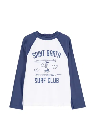 Mc2 Saint Barth Kids' X Peanuts Moorish Raglan-sleeves T-shirt In Blue