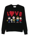 Mc2 Saint Barth X Peanuts New Queen Intarsia-knit Jumper In Black
