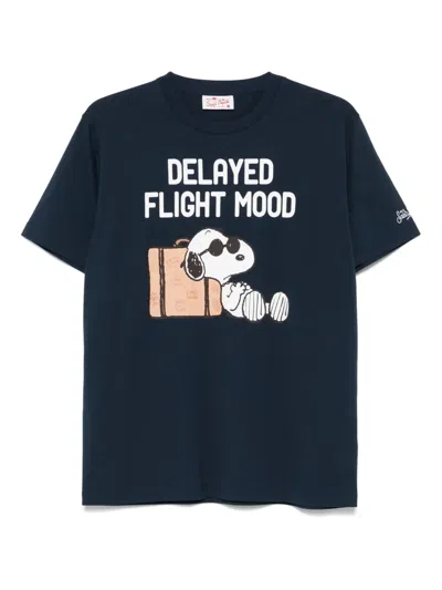 Mc2 Saint Barth X Peanuts™ Snoopy Flight Mood T-shirt In Blue