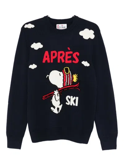 Mc2 Saint Barth X Peanuts Snoopy Jumper In Black