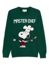 Mc2 Saint Barth X Peanuts Snoopy Masterchef Jumper In Green