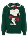 Mc2 Saint Barth X Peanuts Snoopy-patch Sweater In Green