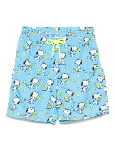 Mc2 Saint Barth X Peanuts Snoopy-print Swim Shorts In Blue