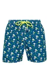 Mc2 Saint Barth Men's Snoopy Padel Ultralight Swim Shorts In 蓝色