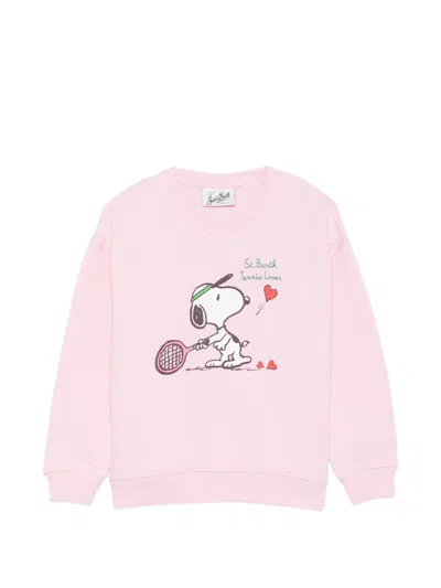 Mc2 Saint Barth Kids' X Peanuts Snoopy-print Sweater In Pink