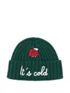 Mc2 Saint Barth X Peanuts Wengen Jr Ribbed Beanie Hat In Green