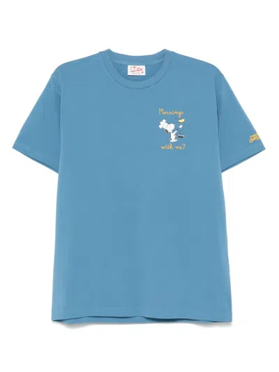 Mc2 Saint Barth X Snoopy Cotton T-shirt In Blue