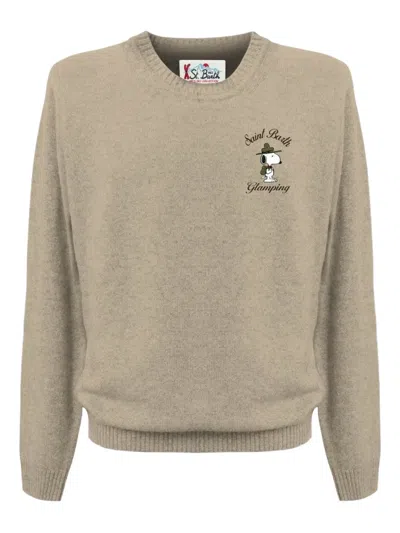 Mc2 Saint Barth X Snoopy Peanuts Crew-neck Sweater In Brown