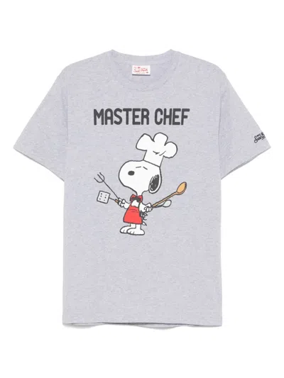Mc2 Saint Barth X Snoopy Printed T-shirt In Grey