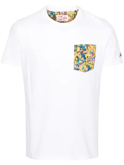 Mc2 Saint Barth X The Simpsons Blanche Cotton T-shirt In White